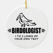 Grappige Vogel Keramisch Ornament (Achterkant)