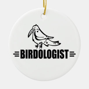 Grappige Vogel Keramisch Ornament