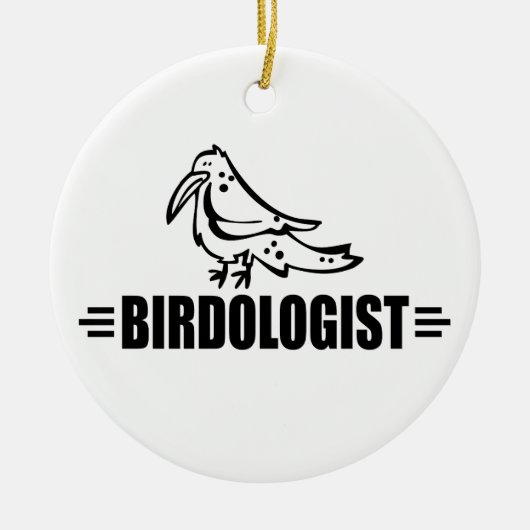Grappige Vogel Keramisch Ornament (Voorkant)