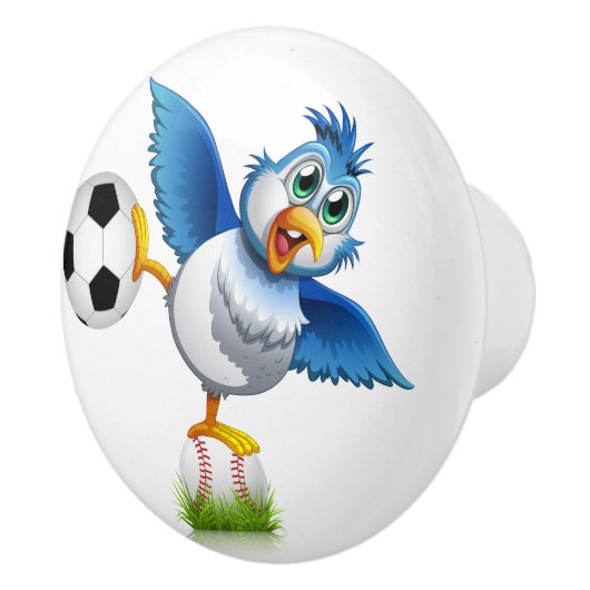 Grappige vogel keramische knop (Rechts)