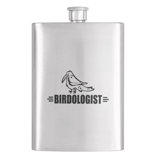 Grappige Vogel Liefhebber Heupfles (Voorkant)