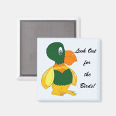 Grappige vogel met grote snavel magneet (Voorkant / Achterkant)