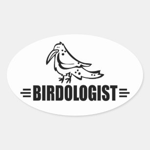 Grappige Vogel Ovale Sticker