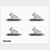 Grappige Vogel Ovale Sticker (Vel)