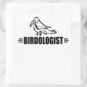 Grappige Vogel Rechthoekige Sticker (Tas)