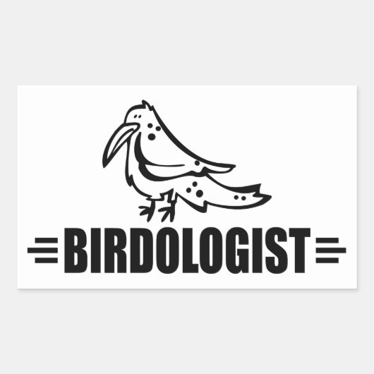 Grappige Vogel Rechthoekige Sticker (Voorkant)
