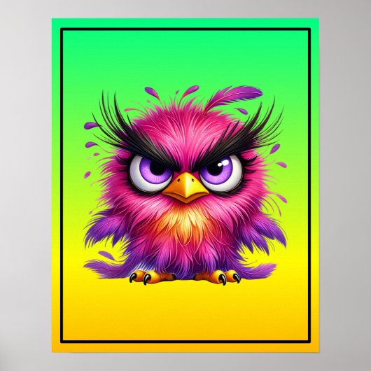 Grappige Vogel Sublimatie clipart-52343 Poster (Voorkant)