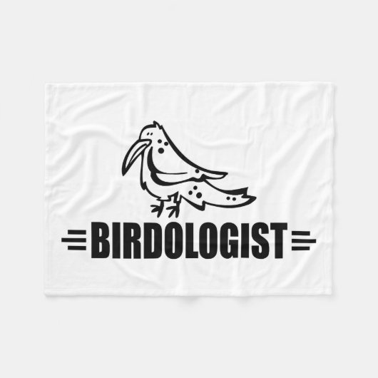 Grappige Vogelaar Fleece Deken (Voorkant (Horizontaal))