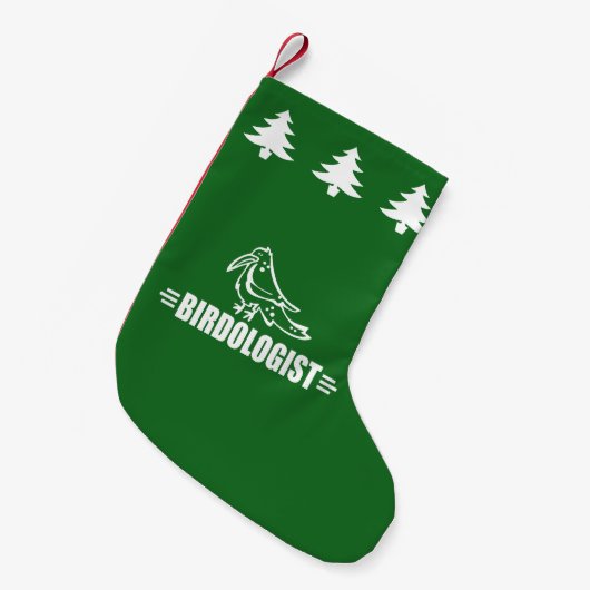 Grappige Vogelaar Kleine Kerstsok (Voorkant (Hangend))