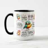 Grappige vogelcitaten mok (Links)