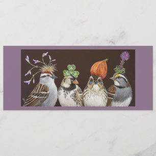 grappige vogelfeestkaart kaart