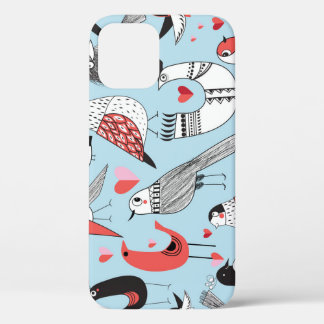 Grappige vogelillustraties, grafisch naadloos. Case-Mate iPhone case