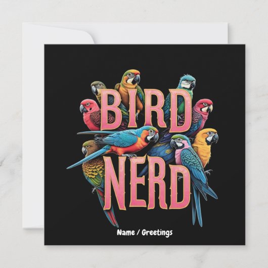 Grappige vogelnerd-ontwerp voor vogelaars en vogel kaart (Voorkant)