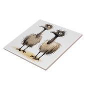 grappige vogels achtergrond tegeltje (Zijkant)