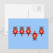 grappige vogels briefkaart (Voorkant / Achterkant)