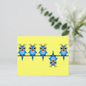 grappige vogels briefkaart (Staand voorkant)