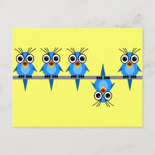 grappige vogels briefkaart