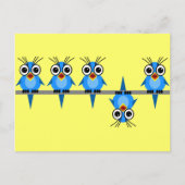 grappige vogels briefkaart (Voorkant)