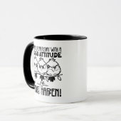 Grappige vogels cadeaus met idiote spreuken mok (Voorkant links)