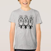 Grappige Vogels Cartoon-56456 Tri-Blend Shirt (Voorkant)