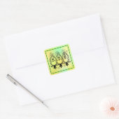 Grappige Vogels Cartoon-56456 Vierkante Sticker (Envelop)
