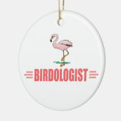 Grappige Vogels Flamingo Keramisch Ornament (Links)