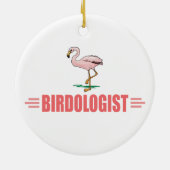 Grappige Vogels Flamingo Keramisch Ornament (Achterkant)
