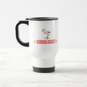 Grappige Vogels Flamingo Reisbeker