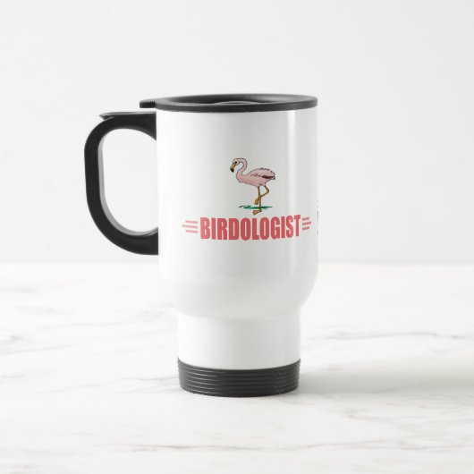 Grappige Vogels Flamingo Reisbeker (Links)