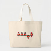 grappige vogels grote tote bag (Voorkant)