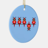 grappige vogels keramisch ornament (Rechts)