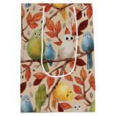 Grappige vogels (Sapling) Medium Cadeauzakje (Achterkant)