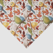 Grappige vogels (Spring Wood) Tissuepapier (Detail)