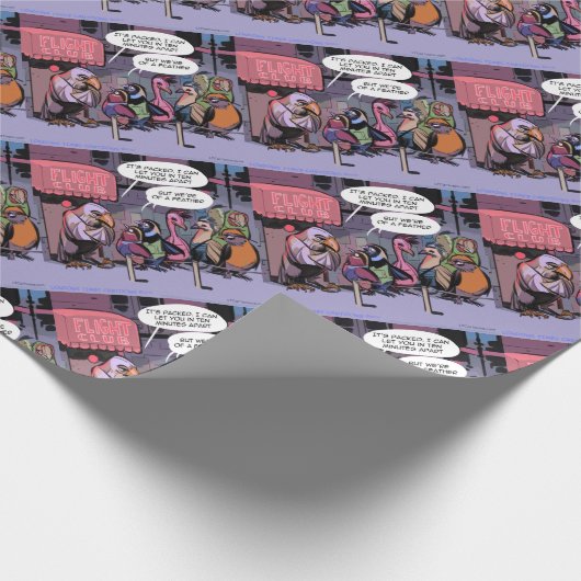 grappige vogels van een zeehond cadeaupapier (Hoek)