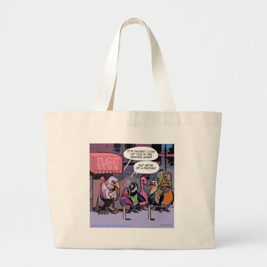 grappige vogels van een zeehond grote tote bag (Voorkant)