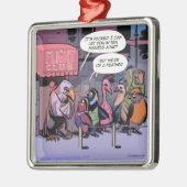 grappige vogels van een zeehond metalen ornament (Links)