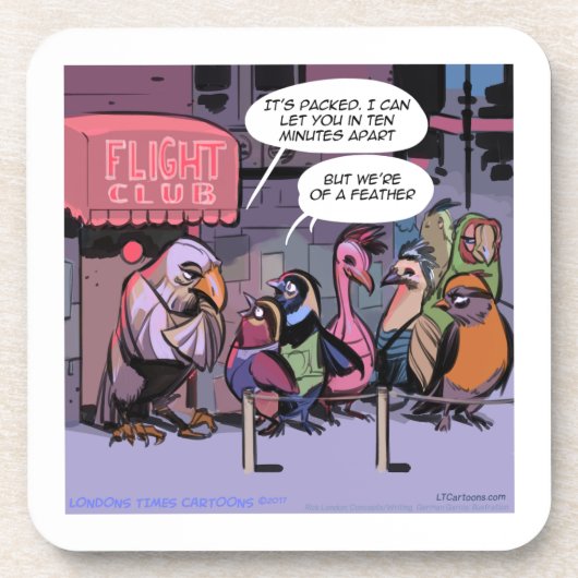 Grappige Vogels Van Elkaar Onderzetter (Voorkant)