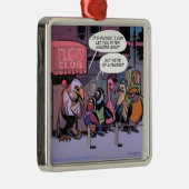 Grappige Vogels Van Elke Pluimage Metalen Ornament (Rechts)