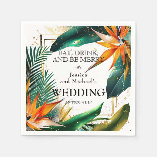 Grappige Vogels van het Paradijs Bliss Servet (Voorkant)