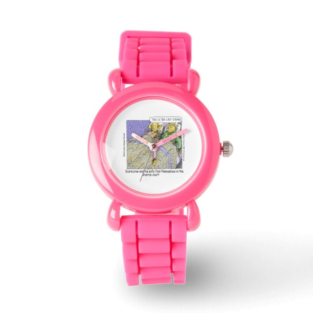 Grappige Vogelverschrikker Echtscheiding Dames Hor Horloge (Voorkant)