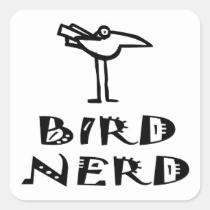 Grappige Vogelvogel Vogel Nerd Ornithologie Vierkante Sticker
