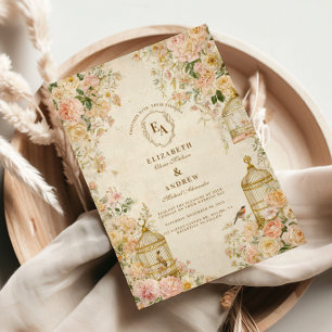 Grappige vogelzang rustieke elegantie kaart