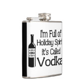 Grappige Vol van Kerst Vakantie Vodka Geest Heupfles (Rechts)