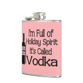 Grappige Vol van Kerstvakantie Vodka Geest Heupfles (Links)