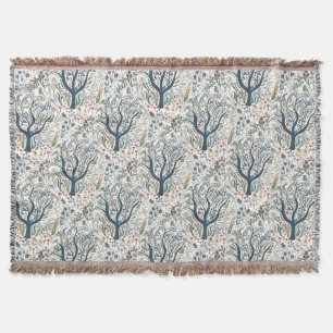 Grappige volkskunst Forest Earth Tones Deken