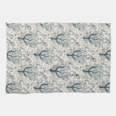 Grappige volkskunst Forest Earth Tones Theedoek (Horizontaal)