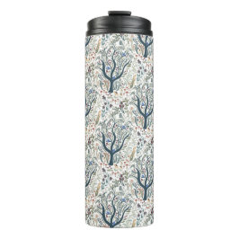 Grappige volkskunst Forest Earth Tones Thermosbeker