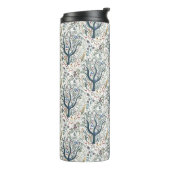 Grappige volkskunst Forest Earth Tones Thermosbeker (Gedraaid links)