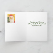 Grappige volkskunst Santa Honey Ik ben thuis Kerst Feestdagen Kaart (Binnen)