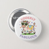 Grappige Volledig Fantastische Koe Ronde Button 5,7 Cm (Voorkant /achterkant)